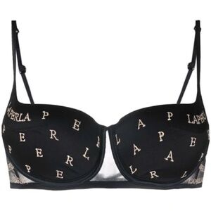 La Perla Logo Motion Underwired Bra on Black. Size 34 C. Gently Used.